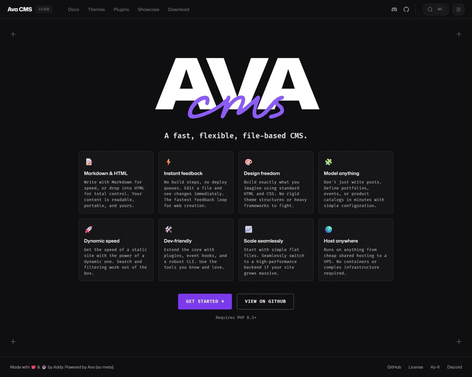 Ava CMS Documentation screenshot